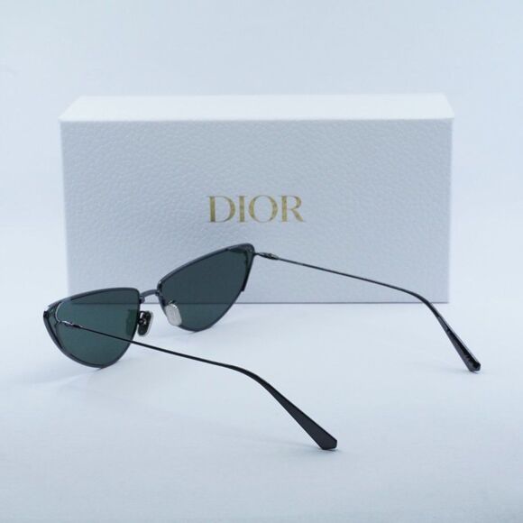 Dior MISSDIOR B1U H4C0 Sunglasses Gunmetal Cat Eye Frame, Green Lenses - Picture 11 of 11